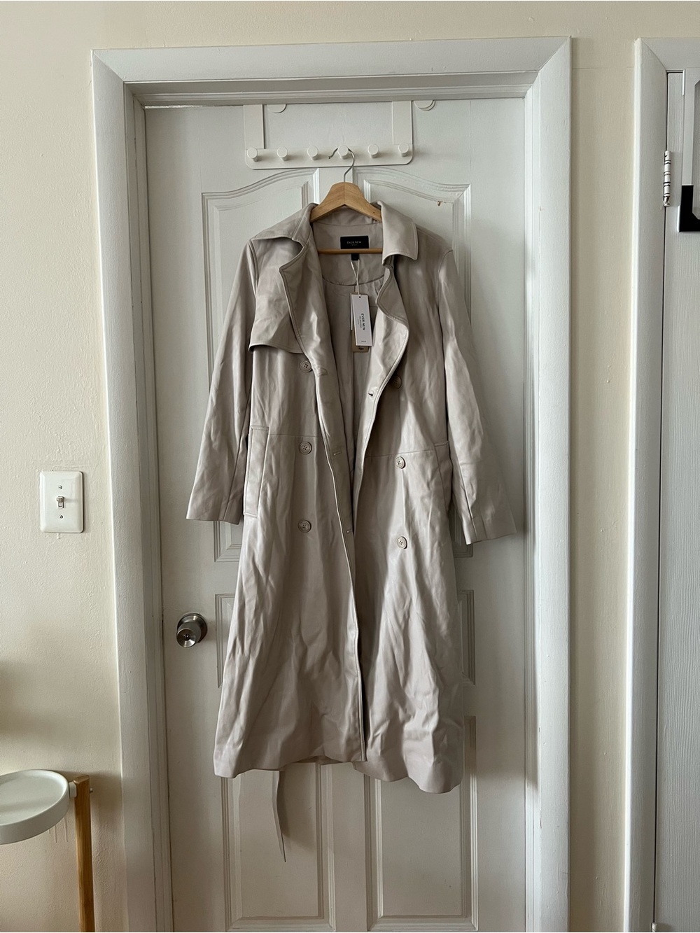 Ever New faux leather trenchcoat